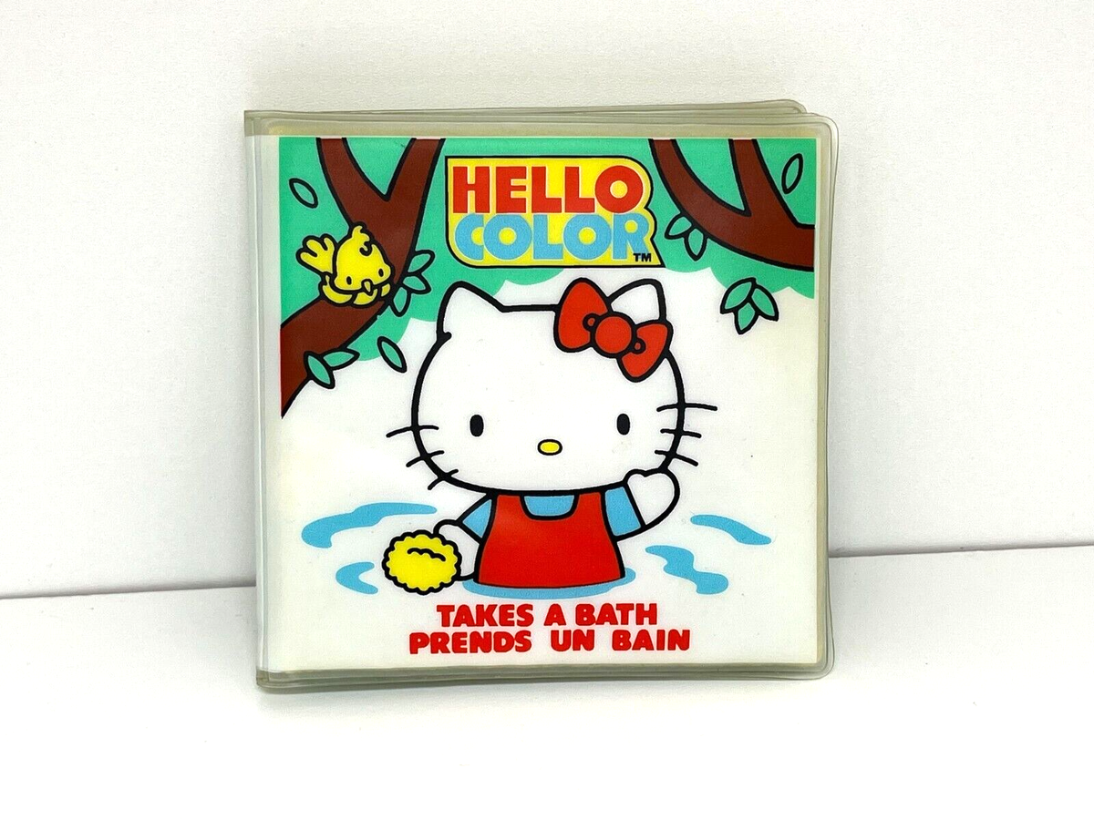 Sanrio Hello Kitty Hello Color Takes a Bath Book Vintage 1985 Made