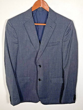 Ermenegildo Zegna Blazer Men's 40R 100 WOOL Navy Blue Single Breasted Classic