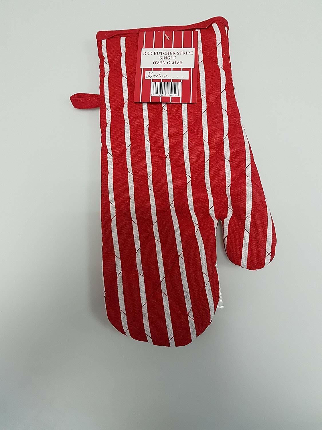 100 Cotton Butcher Stripe Kitchen Apron Quilted Single Double Oven