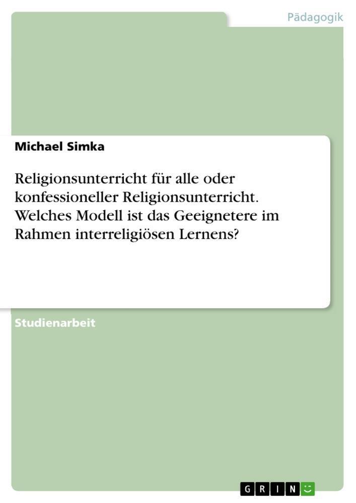 Thumbnail - Religionsunterricht Für Alle Oder Konfessioneller Religionsunterricht.