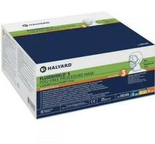  25-Pieces Halyard FluidShield ASTM Level 3 Fog-Free Procedure Face Mask 47147