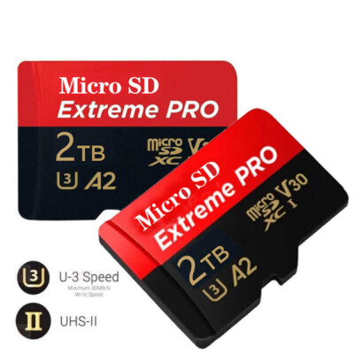2TB Micro SD Karte Extreme Pro micro-SDXC Class10 UHS-I U3 V30 A2 Speicherkarte
