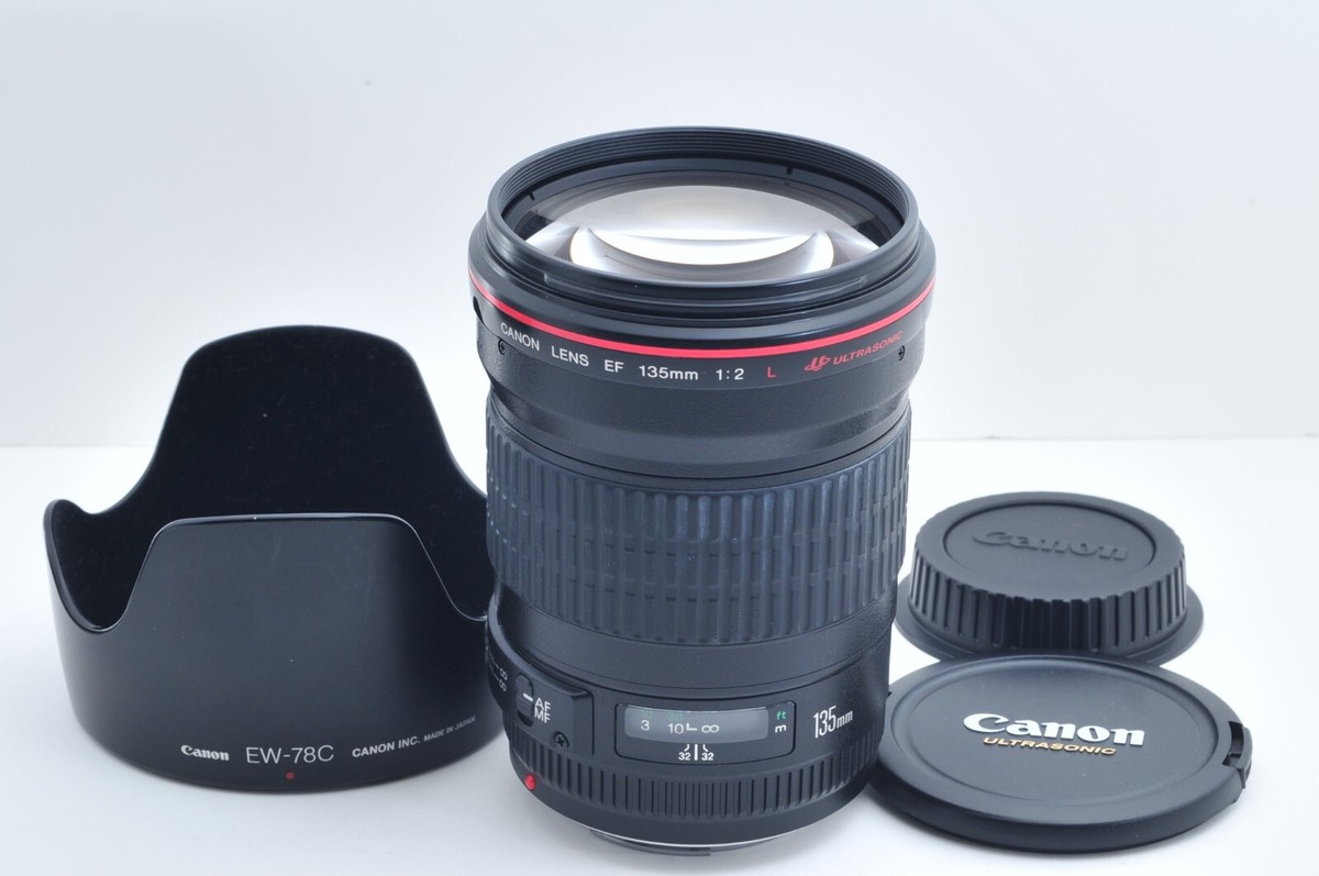 Canon EF 135㎜　F2 L ULTRASONIC Canon EF 135mm f2 L Series Ultrasonic Lens with Caps - 1:2