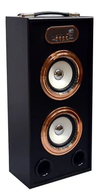 Mobile Bluetooth Lautsprecher - Tragbare Soundbox in Rosé - FM AUX SD Radio Box - Bild 1 von 3