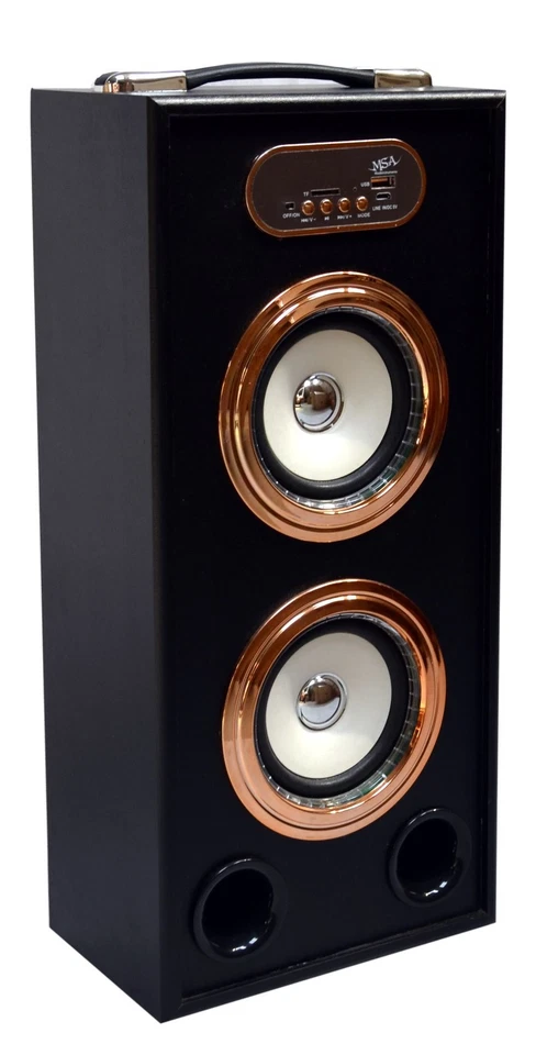 Mobile Bluetooth Lautsprecher - Tragbare Soundbox in Rosé - FM AUX SD Radio Box