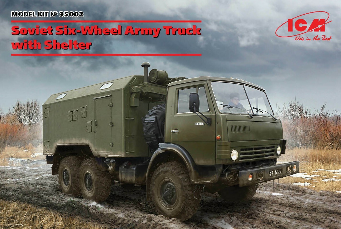 ICM 1:35 KIT CAMION SOVIET SIX-WHEEL ARMY TRUCK WITH SHELTER  ART 35002