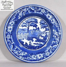 Staffordshire Engravings Wild Rose Salad Plate 8"