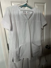 Grey  s Anatomy By Barco Women  s Scrub Set M White New 