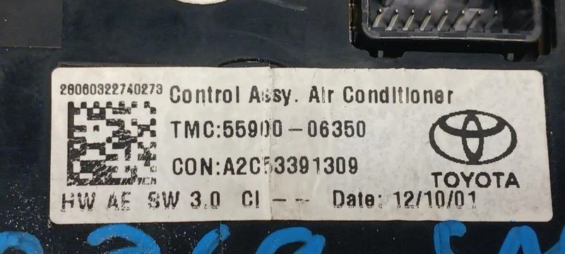 2012-2014 Toyota Camry AC Heater Temperature Climate Control LE 55900-06350 OEM - Image 4 of 4