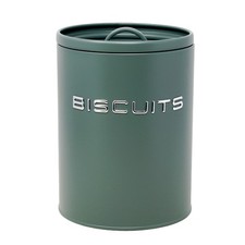 Biscuit Tin Sage Green with Airtight Silicone Lid Cookies Treats Storage Caddy