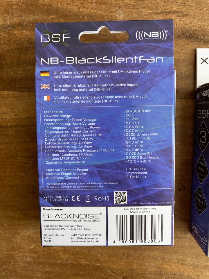 Apple Mac Pro 5.1 A1289 Dual CPU Fans Upgrade XR-2 NoiseBlocker BlackSilentFan - Image 4 of 4