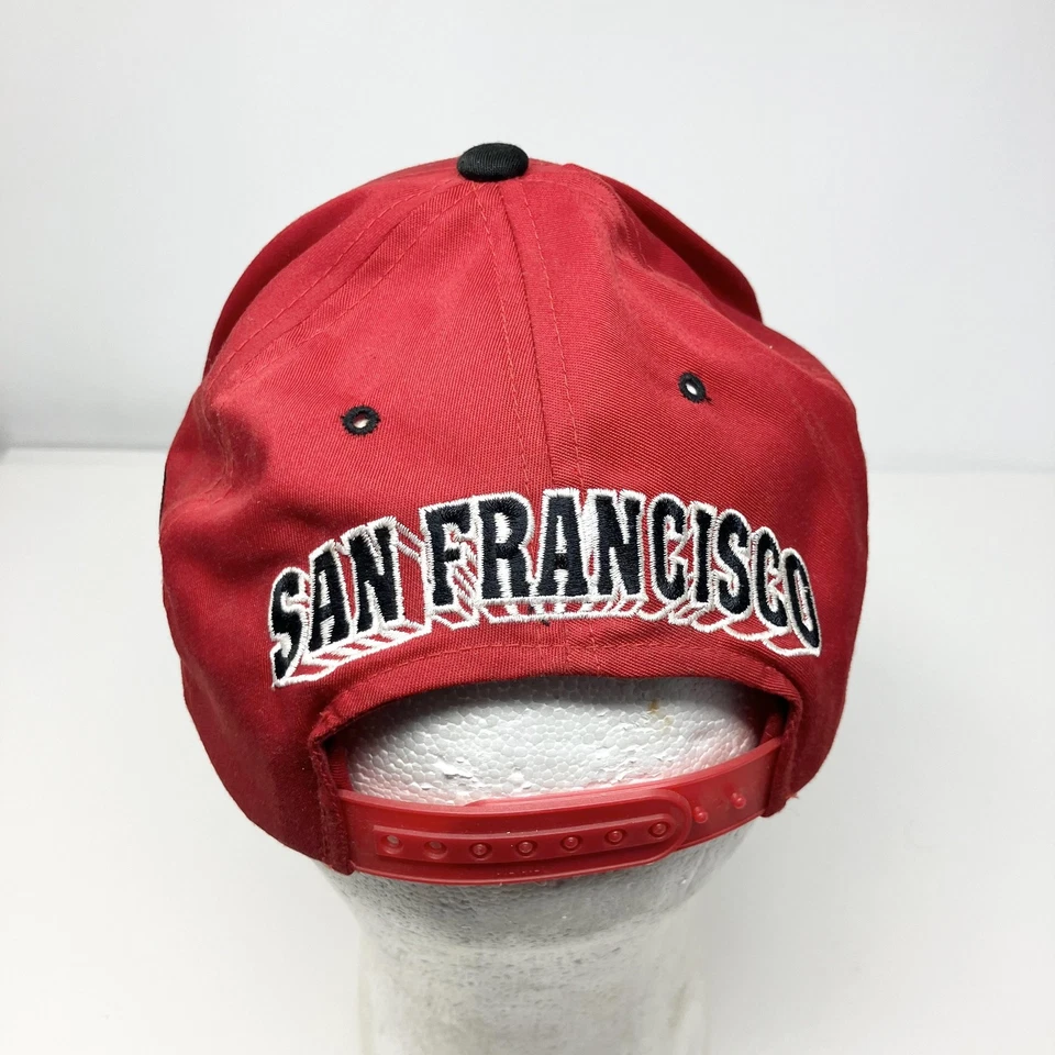Gorra gorra de colección de los San Francisco 49ers espalda a presión para hombre NFL fútbol logotipo grande años 90 Foto 3 de 4