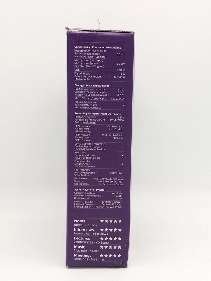 Philips DVT8110 VoiceTracer Meeting Recorder with 360° Microphone - 8 GB - Image 4 of 4