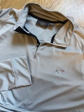 Greg Norman Tasso Elba 1/4 Zip Pullover Mens XL Gray Performance Stretch
