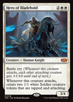 Hero of Bladehold 0119 Non Foil Mythic Tarkir Dragonstorm Commander MTG NM