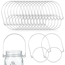 Stainless Steel Mason Jar Hangers, 16 Pack Wire Hangers for Mason Jars, Mason...