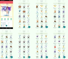 Pokémon Acc Go - Lvl34 - 10 Shiny - 27 Legendary