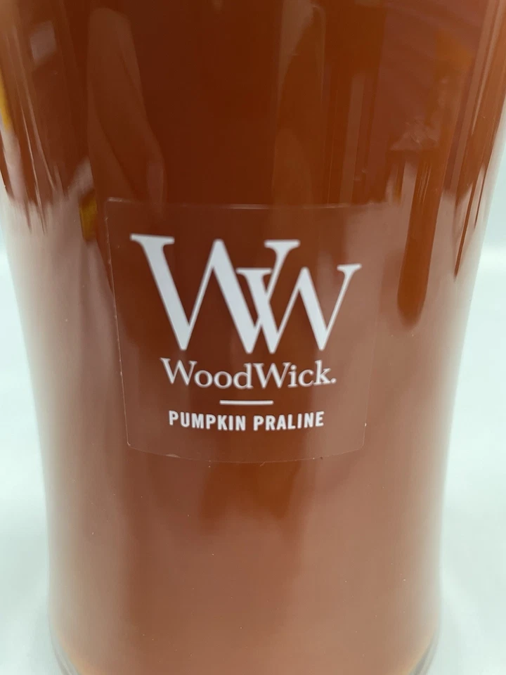 WoodWick Hourglass Crackle Candle 21.5oz Pumpkin Praline | NEW & UNUSED Wick - Image 3 of 4