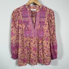Spell & The Gypsy Collective Folk Song Blossom Revolve Blouse XS Boho Floral