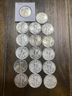 17 Walking Liberty Half Dollars 1917-1945 Over 6 Ounces Of Silver
