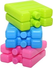 RAM ONLINE 6 Pack 7CM Freezer Blocks Ice Bricks for Cooler Bags Lunch Boxes Trav