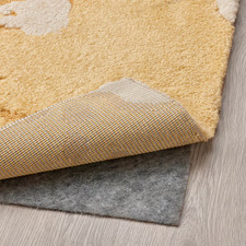 NEW RINGKLOCKA Rug, low pile, yellow/off-white, 160x230 cm