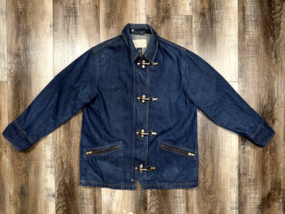 90's POLO RALPH LAURENファイヤーマンJKTサイズL相当 Polo Ralph Lauren Denim Fireman Clasp Jacket Size Large Vintage