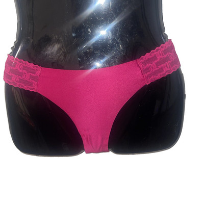 Juicy Magenta Berry Pink  Liquid Satin Lace Bikini Panty Sissy Underwear Large