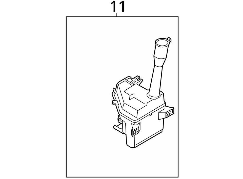 2016 KIA OPTIMA Washer Reservoir 2.40L OEM Used 84000 Miles - Stock C25513 - Image 4 of 4
