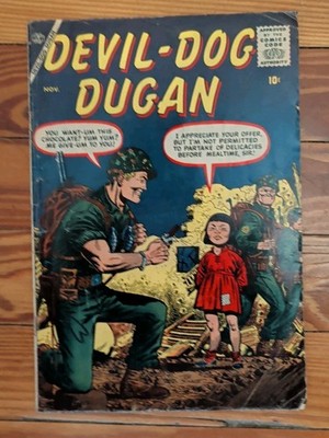 Devil-Dog Dugan 3 1956 Atlas Comics See Pics For Condition Bagged & Boarded