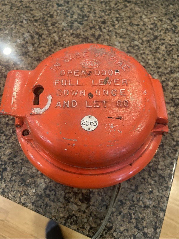 Faraday Round Fire Alarm Pull Station UNTESTED