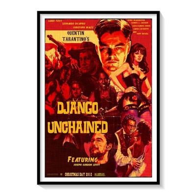 Django Movie Poster   1966 Western Classic Vintage Wall Art Print, Unframed