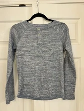 Boys Tucker & Tate Grey Henley Shirt Size L