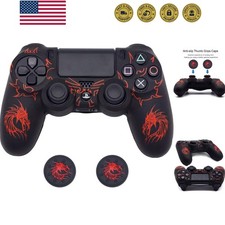 Skin for PS4 Controller, Anti-Slip Grip Silicone Cover Protector Case Compati...