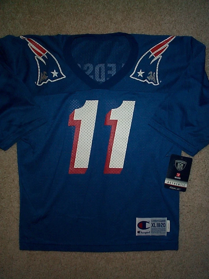 Camiseta deportiva de los New England Patriots DREW BLEDSOE nfl JUVENTUD NIÑOS NIÑOS NIÑOS (xl 18-20 Foto 2 de 2