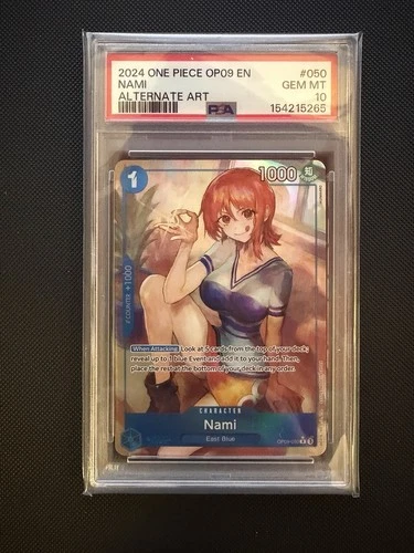 2024 ONE PIECE OP09-EMPERORS IN THE NEW WORLD ALTERNATE ART #050 NAMI - PSA 10