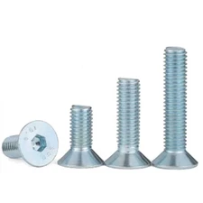M8 Plated Zinc 10.9 Grade Alloy Steel Allen Countersunk Screw Hex Flat Head Bolt