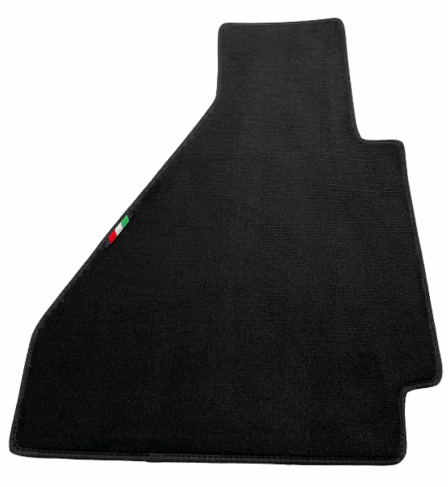 Floor Mats For Ferrari 328 GTB 1985-1989 Black Tailored Carpets Italian Emblem  - Image 2 of 4