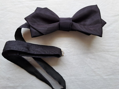 Dracula Fliege für Vampirkostüm, dunkelblau, Taft Acetat, verstellbar Fasching