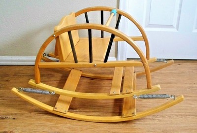 wooden baby chair rocker
