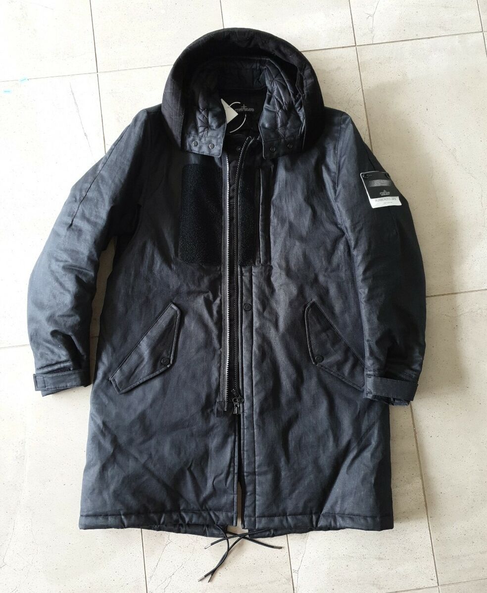 Stone Island Shadow Project Rubberized Linen black jacket M Stone Island Shadow Project Rubberized Linen black jacket M