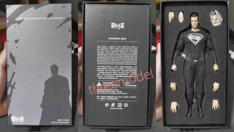 BMS BS03002 1/12 Superman Returns Black Superman Action Figure IN