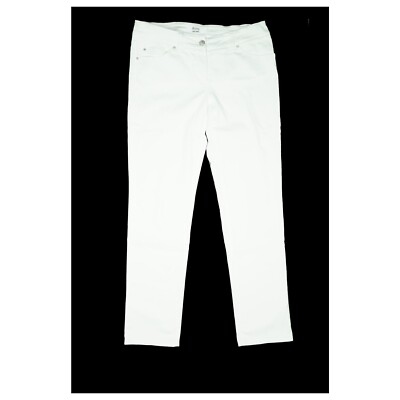 GERRY WEBER Roxy Damen Stretch Jeans Hose Straight Leg 40S W31 L28 weiß Praxis