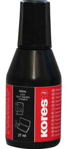 Kores Stempelfarbe schwarz 27 ml Druck Stempelkissen Stempeltinte Ink Stempel