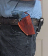 Right Hand Crossdraw Belt Holster for S&W J Frame Revolvers w/ 3 Inch Barrel
