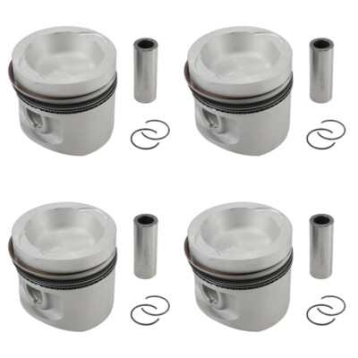 4 x Pistons + 0.50mm Oversize for VW Polo Golf Derby Scirocco 1.3 805023-50-1 75th