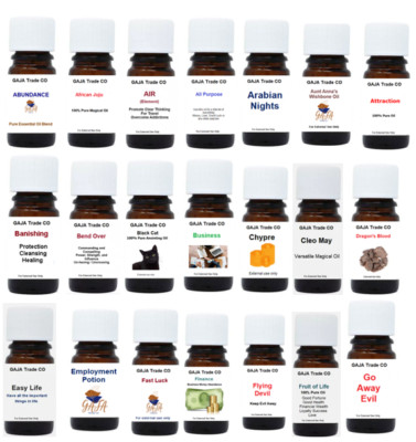 Spiritual/Magical Oils 5mL - Attraction, Money, Exorcism, Protection, Love, Luck