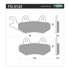 Newfren Rear Brake Pads for Triumph 885 SPEED TRIPLE T509 1997-1998 >Sint