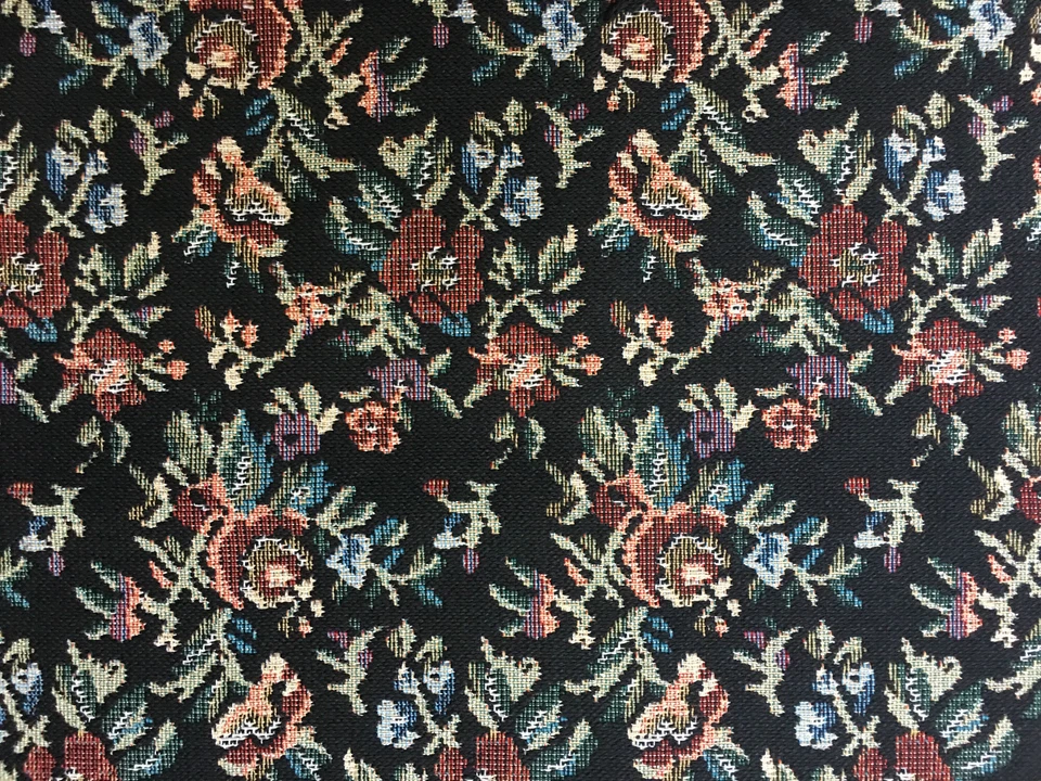 Gobelin Baumwolle Deko Möbelstoff Patchwork Stoff Vorhang Gardine Blumenmuster - Bild 2 von 4