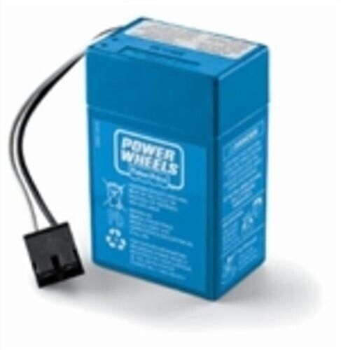 Power Wheels 6v Volt Blue Battery: 00801-1457, Also Fits 00801-0336, 00801-1900